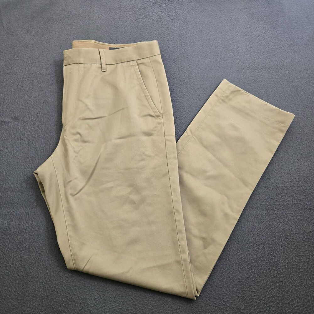 Bonobos Men 32X32 (34X30.5) Tan Tailored Wednesday Straight Leg Chino Pants